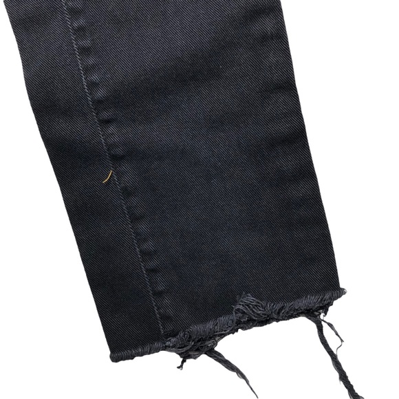 PacSun Faded Black 100% Cotton Mid Rise Distressed Ankle Mom Jeans - Picture 9 of 16